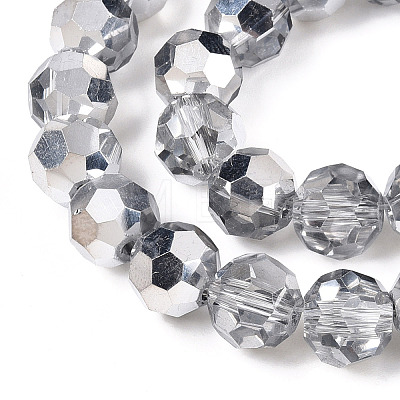 Transparent Electroplate Glass Beads Strands EGLA-A035-T8mm-M01-1