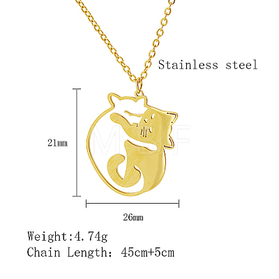 Stainless Steel Pendant Necklaces ZE1785-1-1