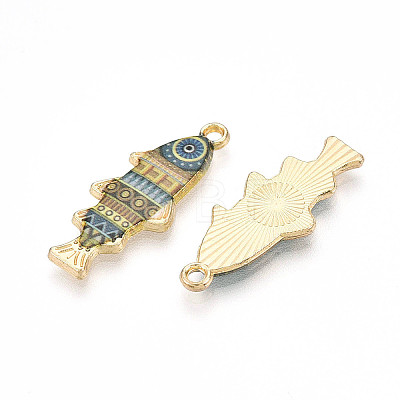 Alloy Enamel Pendants FIND-C037-16G-09-1-1