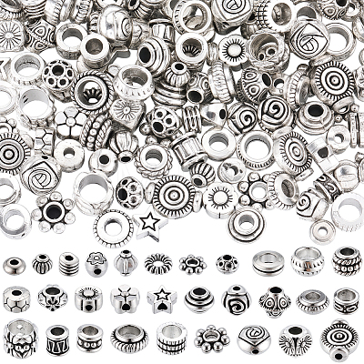 8 Bags Tibetan Style Alloy Beads FIND-SC0017-89-1