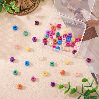 55Pcs 11 Colors Natural White Jade Dyed Beads G-TA0002-74-1