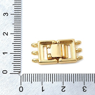 Brass Fold Over Clasps KK-Z150-20G-01-1