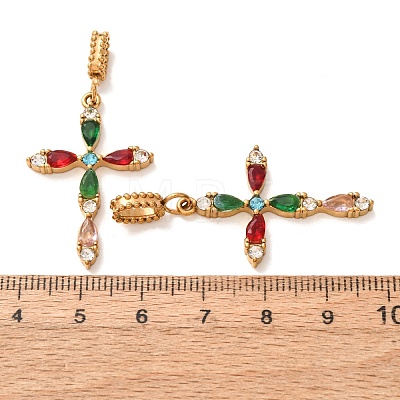 304 Stainless Steel Rhinestone Pendants RB-CBA5CCB-05B-G-1