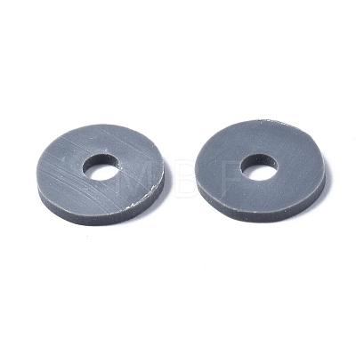 Flat Round Eco-Friendly Handmade Polymer Clay Beads CLAY-R067-12mm-40-1