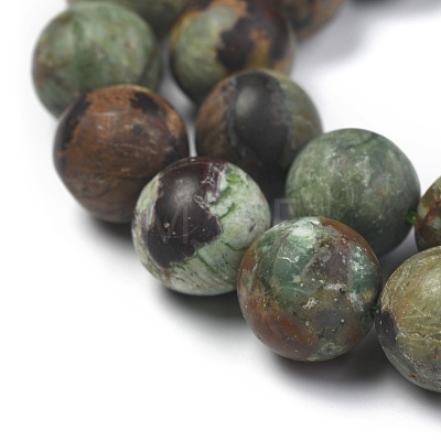 Natural Green Opal Beads Strands G-K209-04B-10mm-A-1