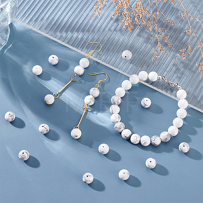 Natural Howlite Beads G-NB0001-04-1