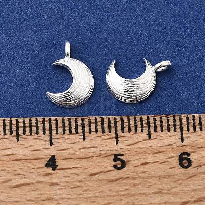 925 Sterling Silver Textured Moon Charms STER-K188-09B-S-1