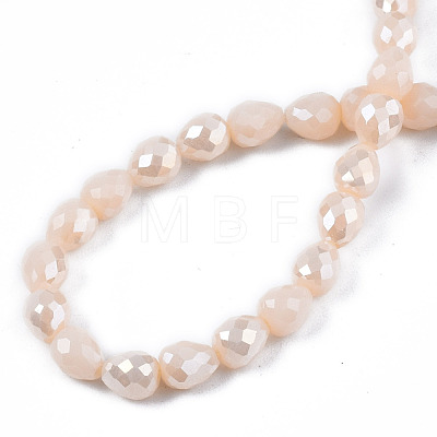 Opaque Glass Beads Strands EGLA-T008-16M-1