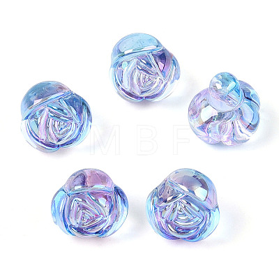 Electroplate Transparent Acrylic Beads PACR-CJC0008-08E-1