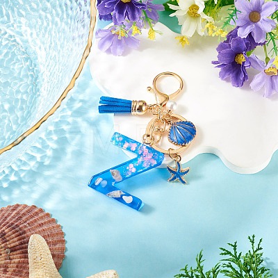 Star Resin & Shell Keychains KEYC-TAC00087-01Z-1