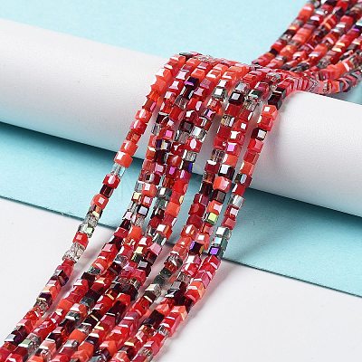 Gradient Color Electroplate Glass Bead Strands X-GLAA-E042-05-B09-1
