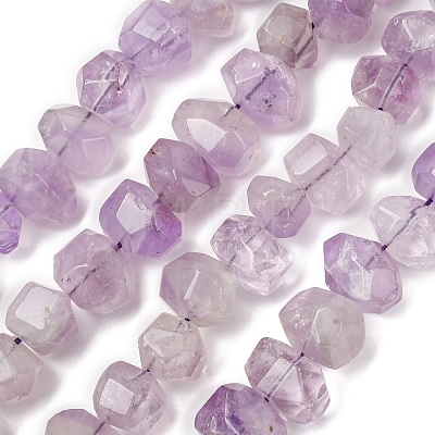 Natural Amethyst Nuggets Bead Strands G-P082-15-1