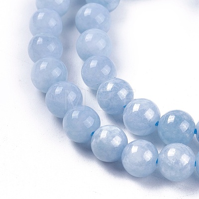 Natural Jade Beads Strands G-L500-01-6mm-1
