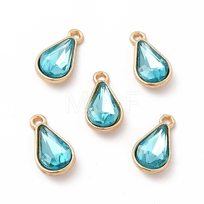 Faceted Glass Rhinestone Pendants FIND-G049-01G-03-1