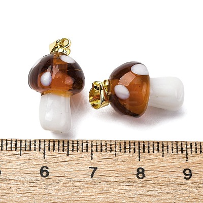 Handmade Lampwork Pendants LAMP-S069-08G-05-1