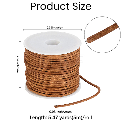 5M Round Cowhide Leather Cord WL-CL0001-35-1