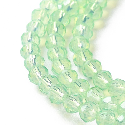 Baking Paint Transparent Glass Beads Strands X-DGLA-A034-J4MM-D02-1