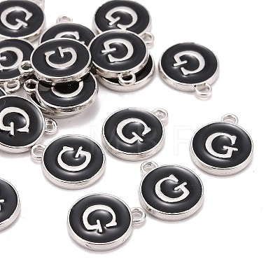 Platinum Plated Alloy Charms LS-ENAM-S118-02G-P-1