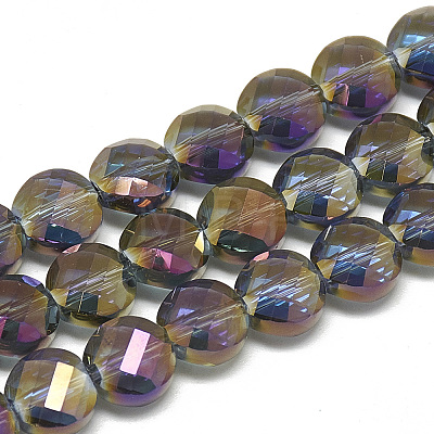 Electroplate Glass Beads Strands EGLA-Q098-AM-1