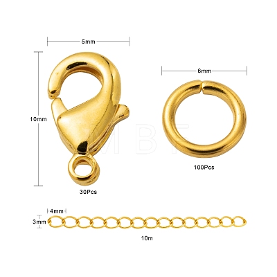 DIY Brass Twisted Chains Necklace Making Kits DIY-LS0002-85-1