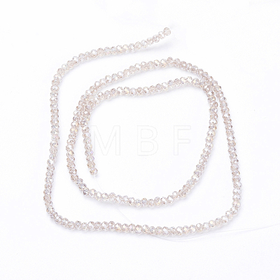 Electroplate Glass Beads Strands X-EGLA-F003-C13-1