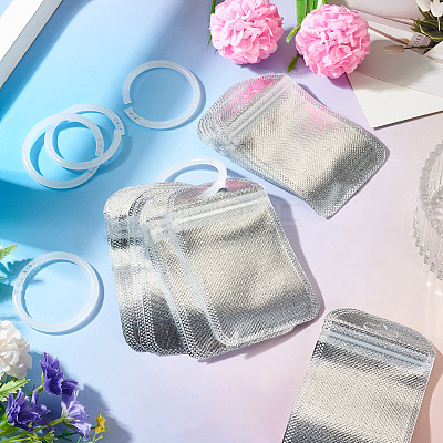 50Pcs Rectangle Plastic Resealable Packaging Bags OPP-TA0001-30A-1
