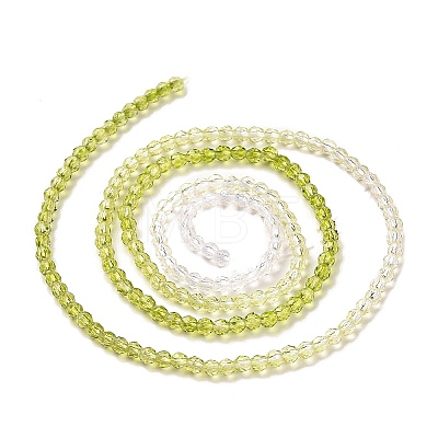 Transparent Gradient Color Glass Beads Strands GLAA-G101-2mm-13-1