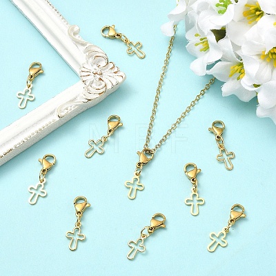 10Pcs Brass Pendant Decorations HJEW-YW00443-1