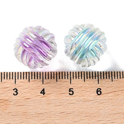 UV Plating Rainbow Iridescent Acrylic Beads OACR-H112-16C-1