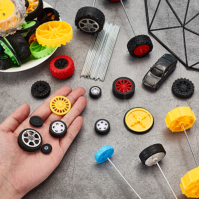 Olycraft Plastic Toy Wheels DIY-OC0012-14-1