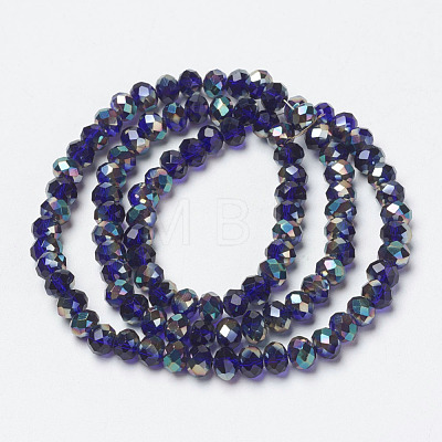 Electroplate Glass Beads Strands EGLA-A034-T6mm-J07-1