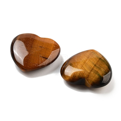 Heart Natural Tiger Eye Worry Stone G-C134-06A-13-1