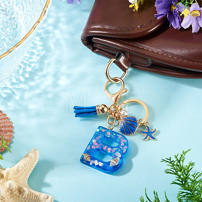 Star Resin & Shell Keychains KEYC-TAC00087-01B-1