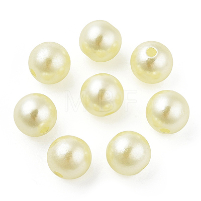 Spray Painted ABS Plastic Imitation Pearl Beads OACR-T015-05C-20-1