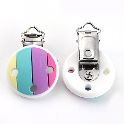 Food Grade Eco-Friendly Silicone Baby Pacifier Clips SIL-S003-05E-1