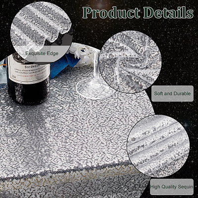 Polyester Sequin Table Runners AJEW-WH0248-487A-1