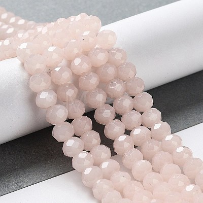 Baking Painted Imitation Jade Glass Bead Strands X-DGLA-A034-J6MM-A41-1