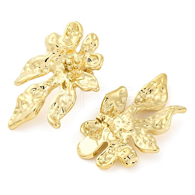 304 Stainless Steel Flower Stud Earrings for Women EJEW-U023-08G-1