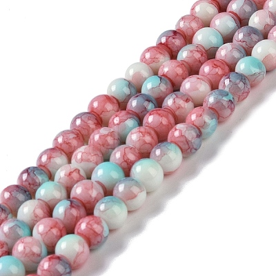 Baking Paint Glass Bead Strands GLAA-H031-01B-01-1