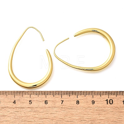 Teardrop Brass Dangle Earrings EJEW-R018-01G-1