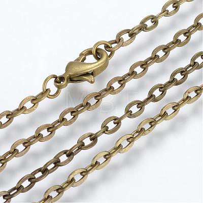 Iron Cable Chains Necklace Making MAK-R013-60cm-AB-1