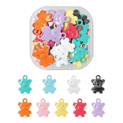 36Pcs 9 Colors Spray Painted Alloy Charms FIND-LS0001-55-1