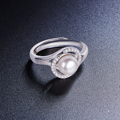 SHEGRACE Rhodium Plated 925 Sterling Silver Finger Ring JR436A-1