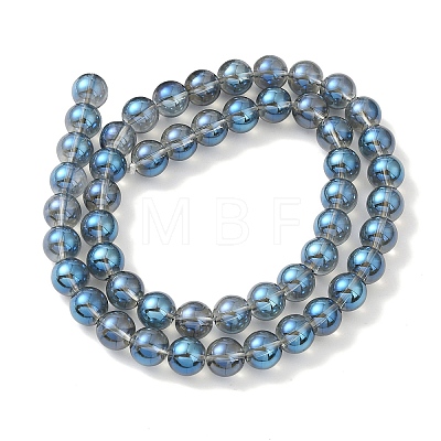 Transparent Electroplate Glass Beads Strands GLAA-T032-T8mm-C03-1