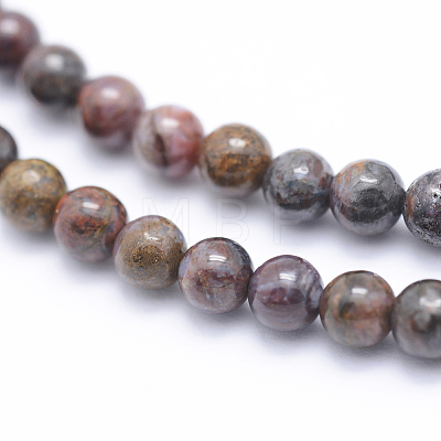 Natural Pietersite Beads Strands G-P336-01-4mm-1