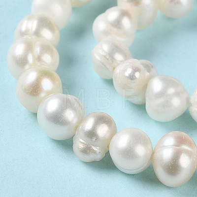 Natural Cultured Freshwater Pearl Beads Strands PEAR-E018-58-1