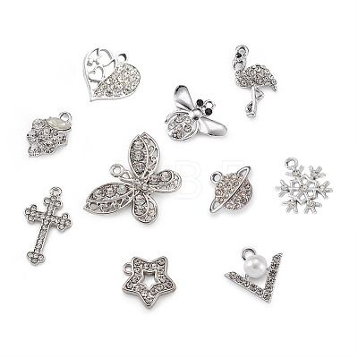 Alloy Rhinestone Pendants RB-TA0001-04-1