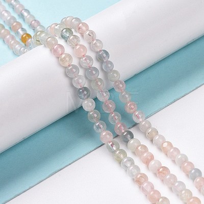 Natural Morganite Bead Strands G-P213-18-4mm-1