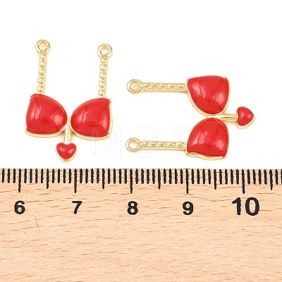 Brass Enamel Pendants KK-B167-03G-1
