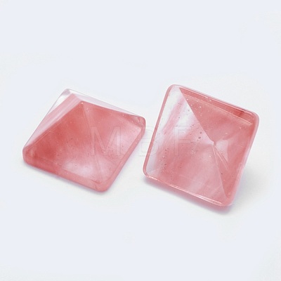 Watermelon Stone Glass Cabochons G-G759-Y17-1